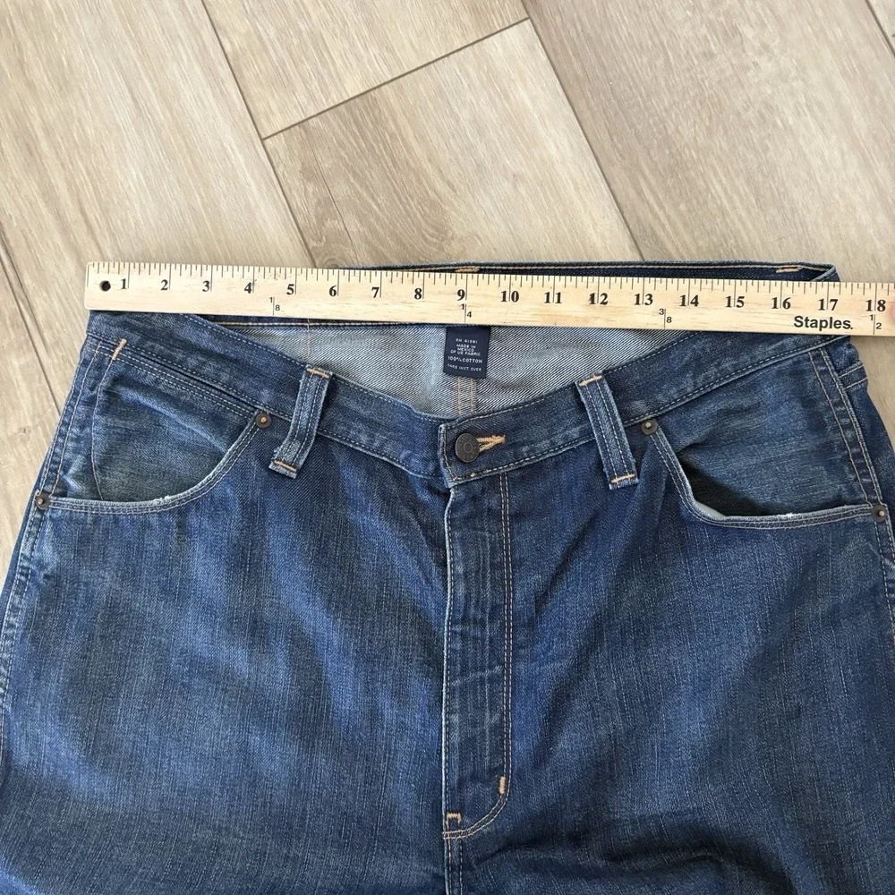 Polo Ralph Lauren Men's Dark Wash Blue Denim Jeans 36 Straight Mid Rise
